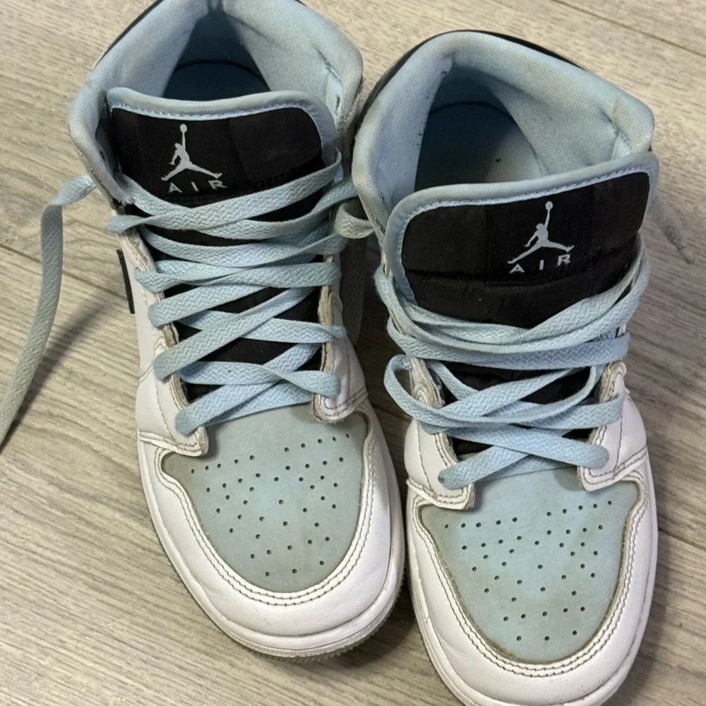 Nike Air Jordan Light Blue and White Sneakers